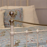 Small Double Antique Bed in Cream, MD143