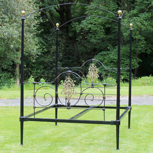 Antique Cast Iron Four Poster Bed