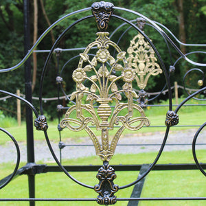 Antique Cast Iron Four Poster Bed