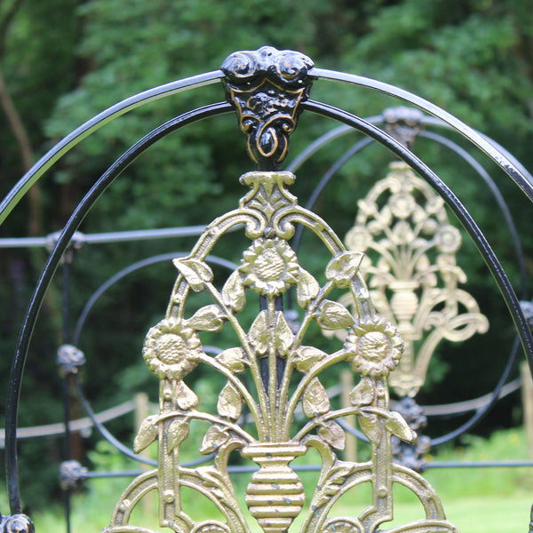 Antique Cast Iron Four Poster Bed