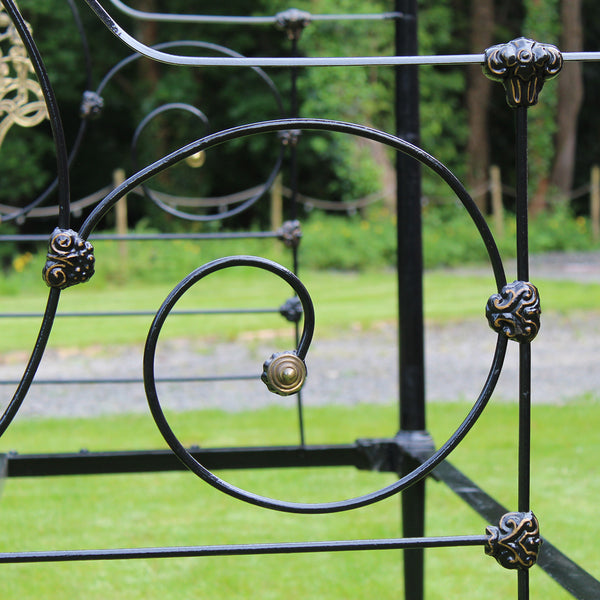 Antique Cast Iron Four Poster Bed