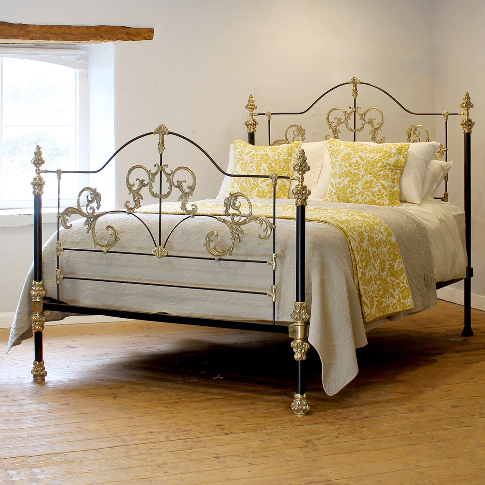 Ornate Brass and Iron King Size Bed