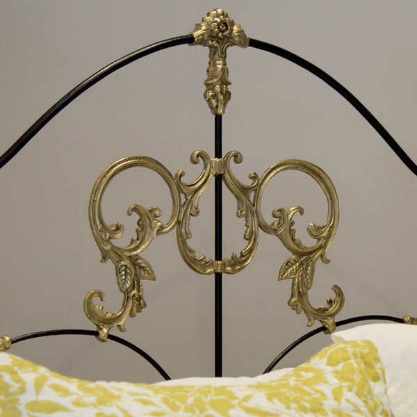 Ornate Brass and Iron King Size Bed - Close Up Photo