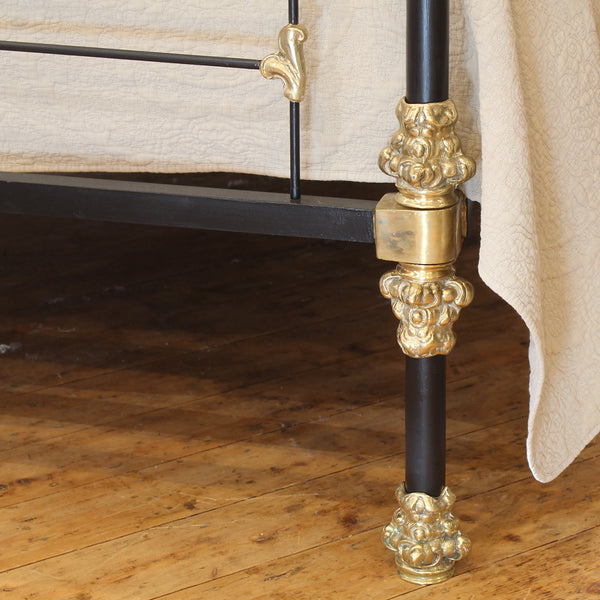 Ornate Brass and Iron King Size Bed - Close Up Photo
