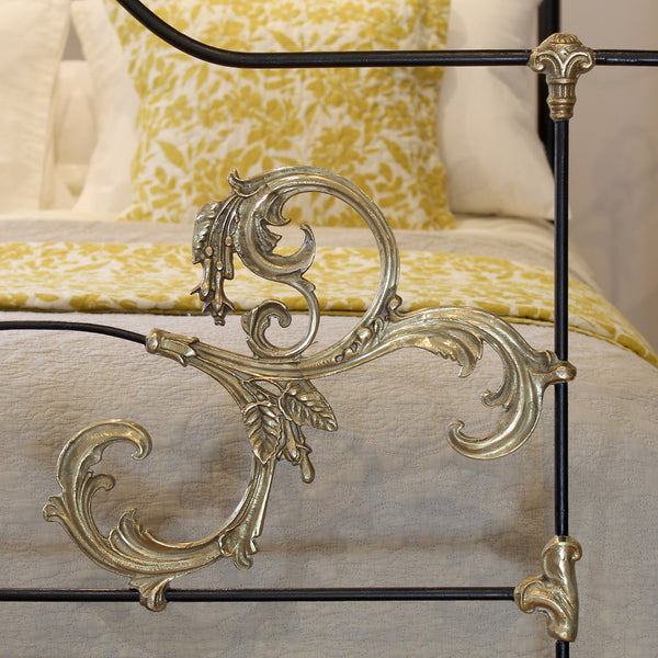 Ornate Brass and Iron King Size Bed - Close Up Photo
