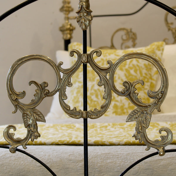 Ornate Brass and Iron King Size Bed - Close Up Photo