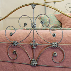 King Size Antique Bed in Blue Verdigris