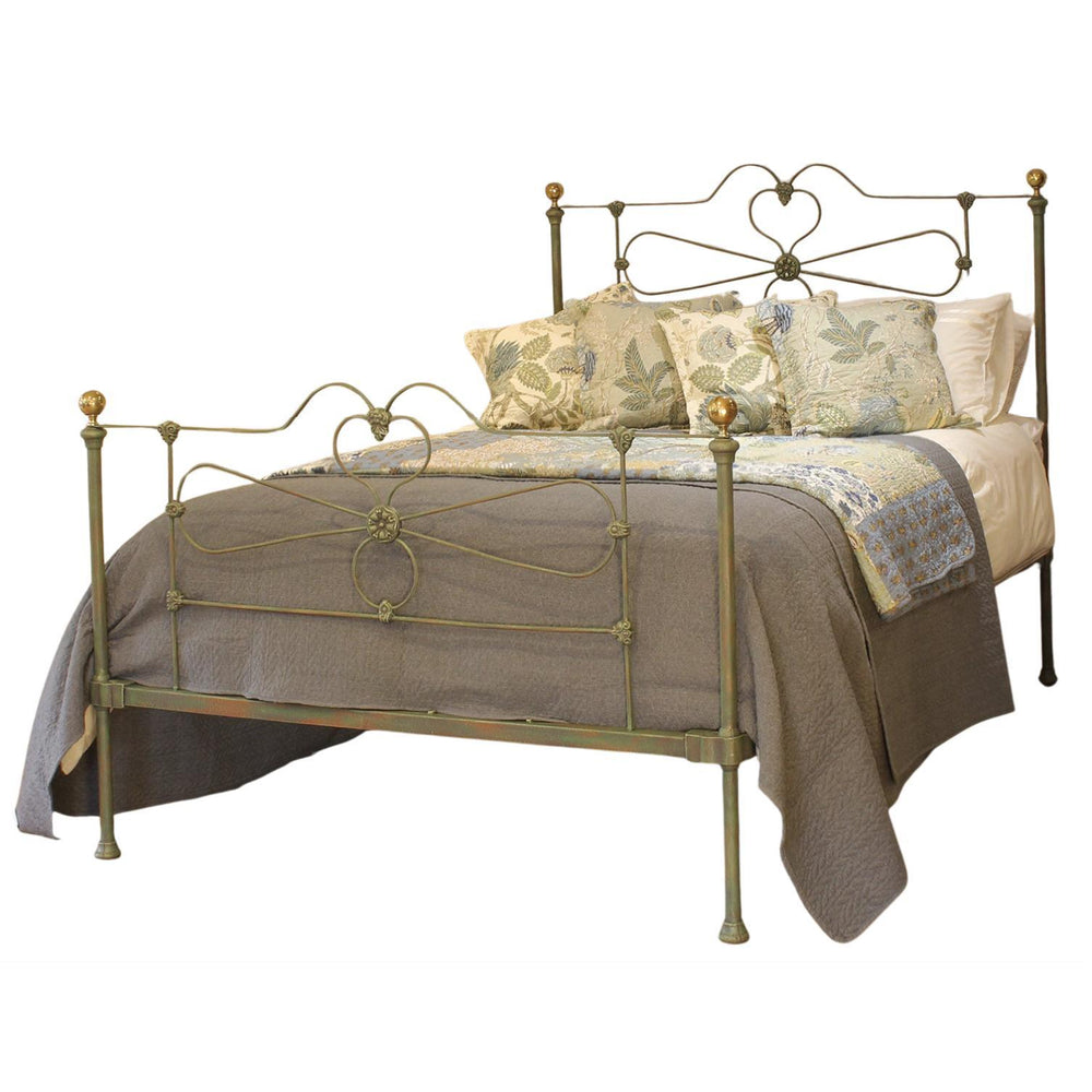 5ft Green Verdigris Antique Bed