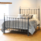 King Bed in Charcoal & Nickel MK289