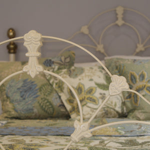 Cast Iron Antique Bed finished in Ivory