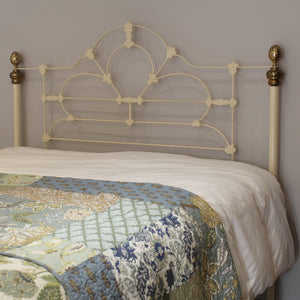 Cast Iron Antique Bed finished in Ivory