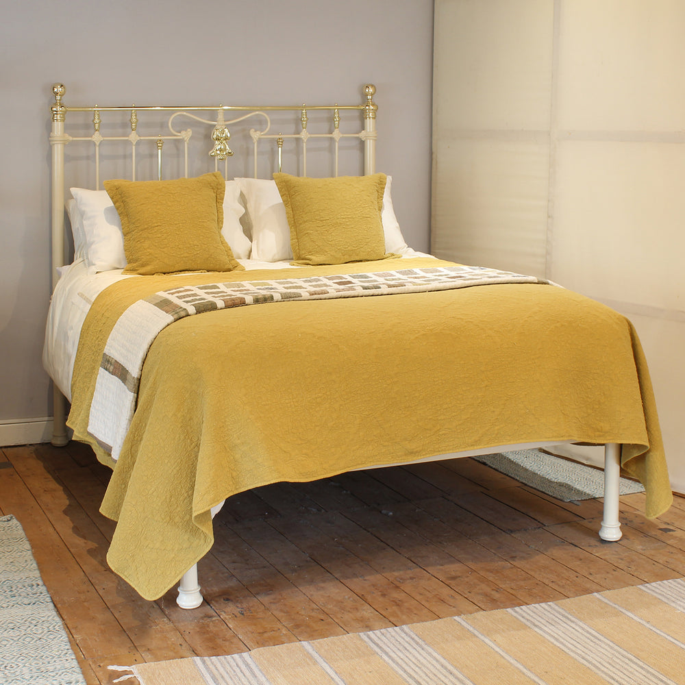 5ft Wide Art Nouveau Platform Antique Bed