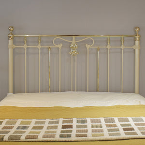 5ft Wide Art Nouveau Platform Antique Bed
