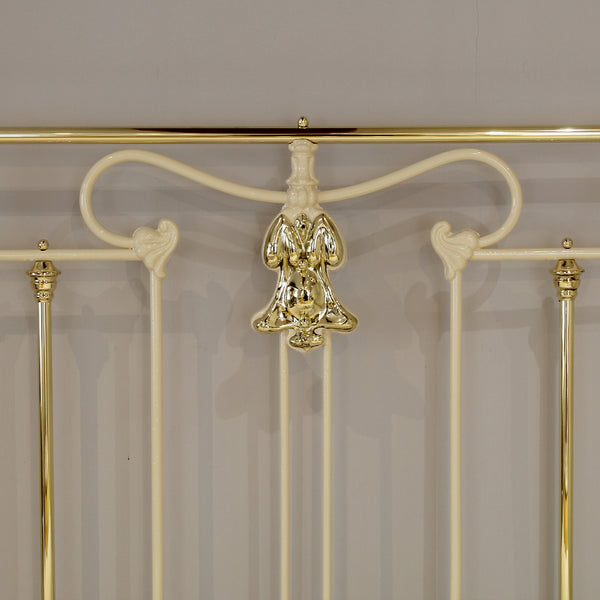 5ft Wide Art Nouveau Platform Antique Bed