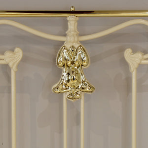 5ft Wide Art Nouveau Platform Antique Bed