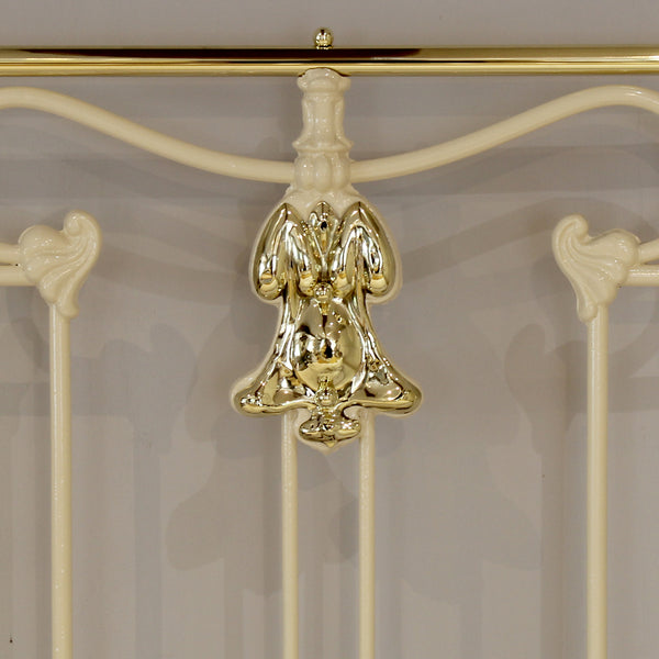 5ft Wide Art Nouveau Platform Antique Bed