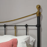 King Brass & Iron Bed in Black MK304