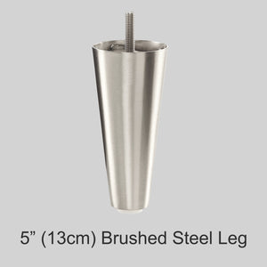 5" Brushed Steel Leg