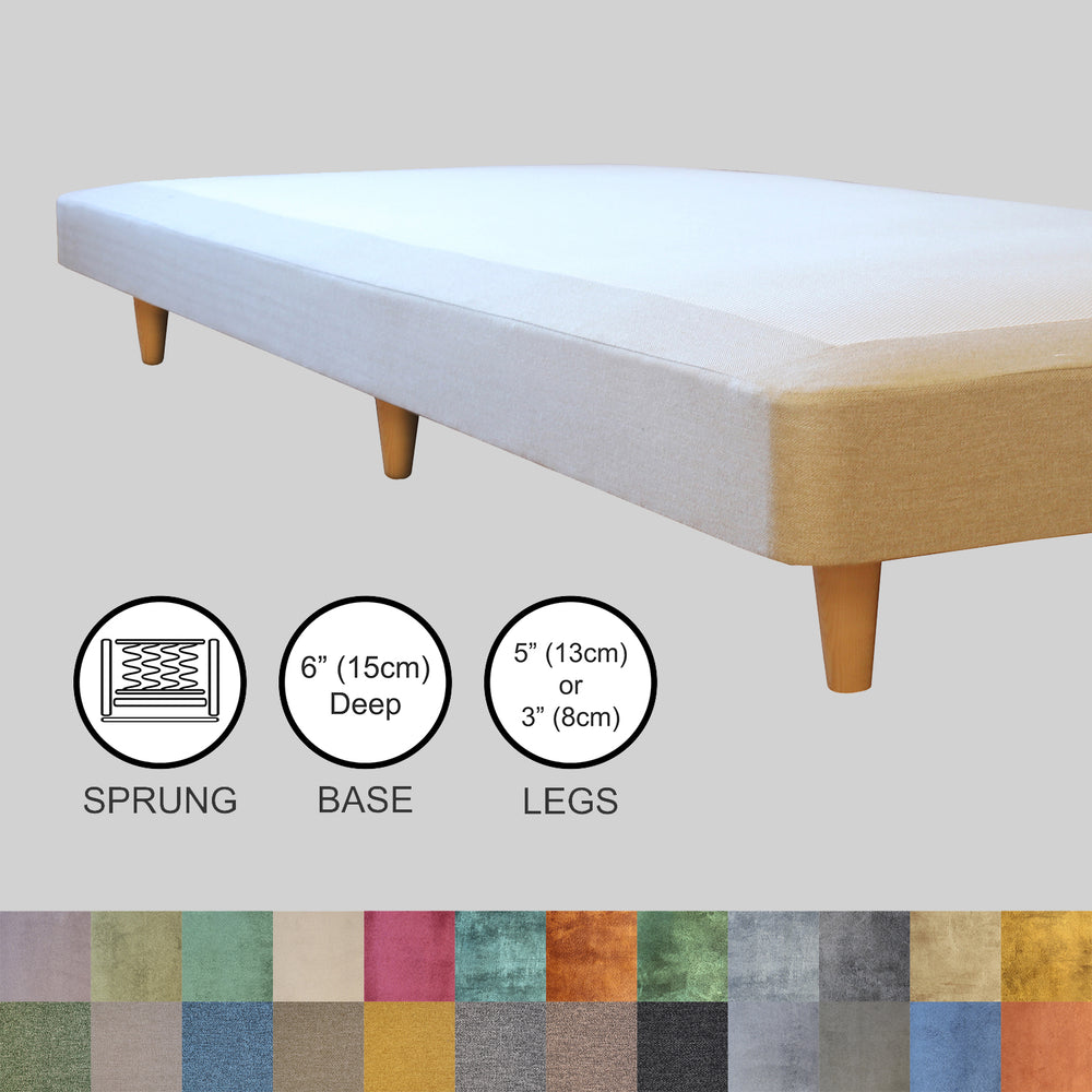 6" (15cm) Deep SPRUNG Divan with Legs - KING