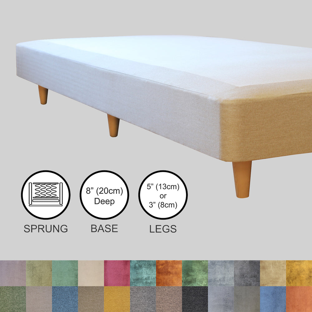 8" (20cm) Deep SPRUNG Divan with Legs - KING