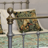 Double Antique Bed in Green and Gold, MD147
