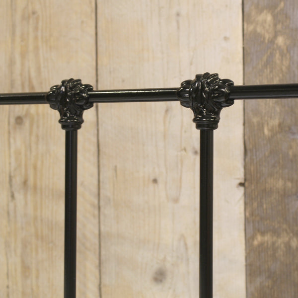 Double Victorian Antique Bed in Black - Close Up