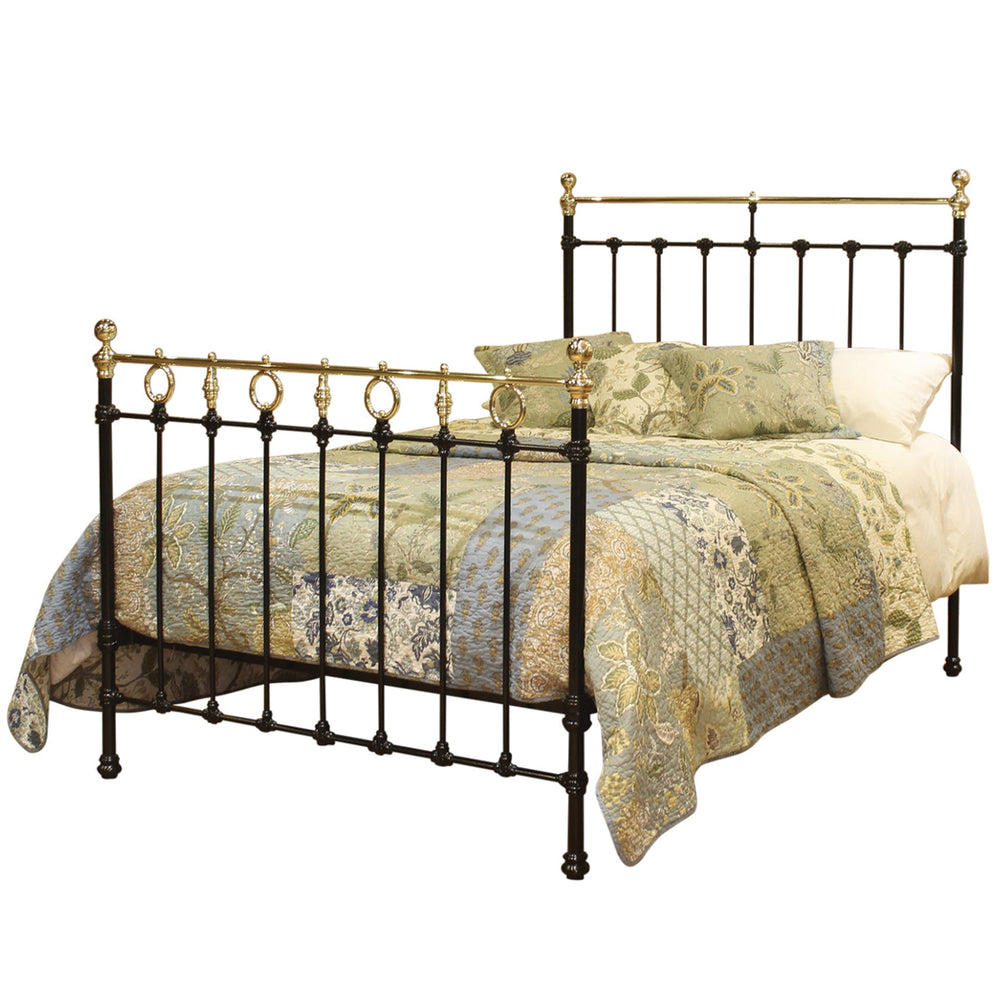 Double Victorian Antique Bed in Black