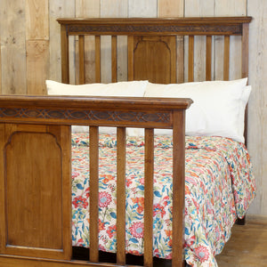 Edwardian Mahogany Antique Bed - Close Up