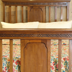 Edwardian Mahogany Antique Bed - Close Up