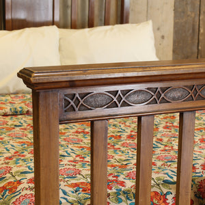 Edwardian Mahogany Antique Bed - Close Up