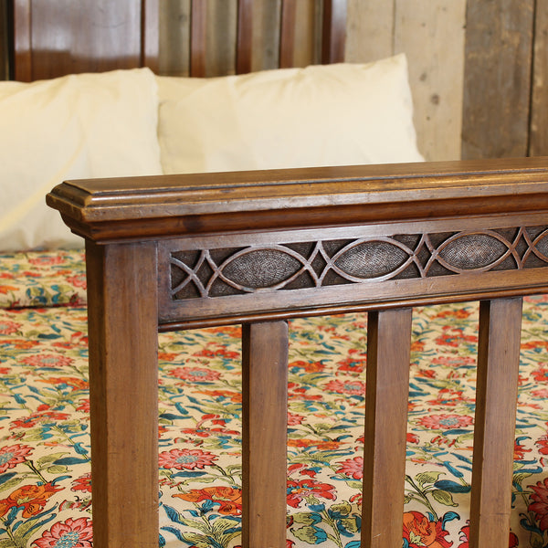 Edwardian Mahogany Antique Bed - Close Up
