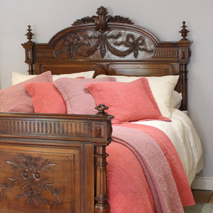 King Size Antique Bed in Walnut