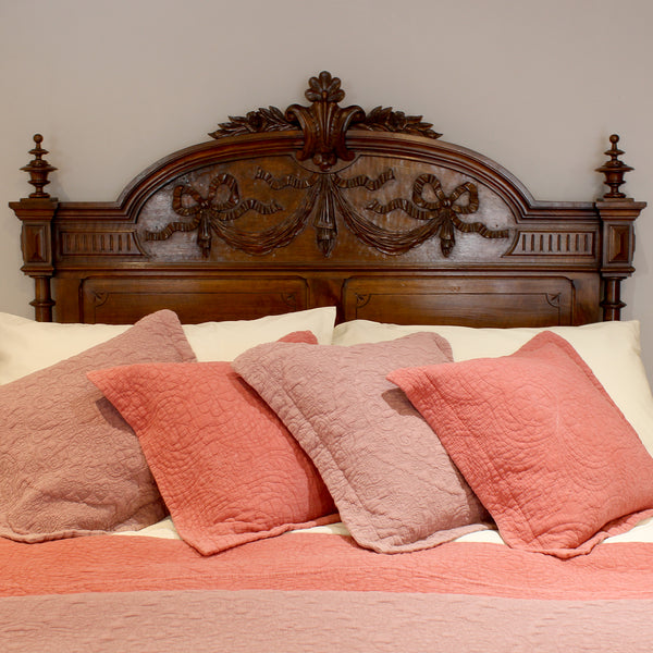King Size Antique Bed in Walnut