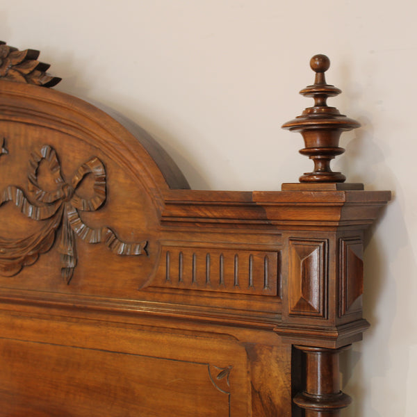 King Size Antique Bed in Walnut