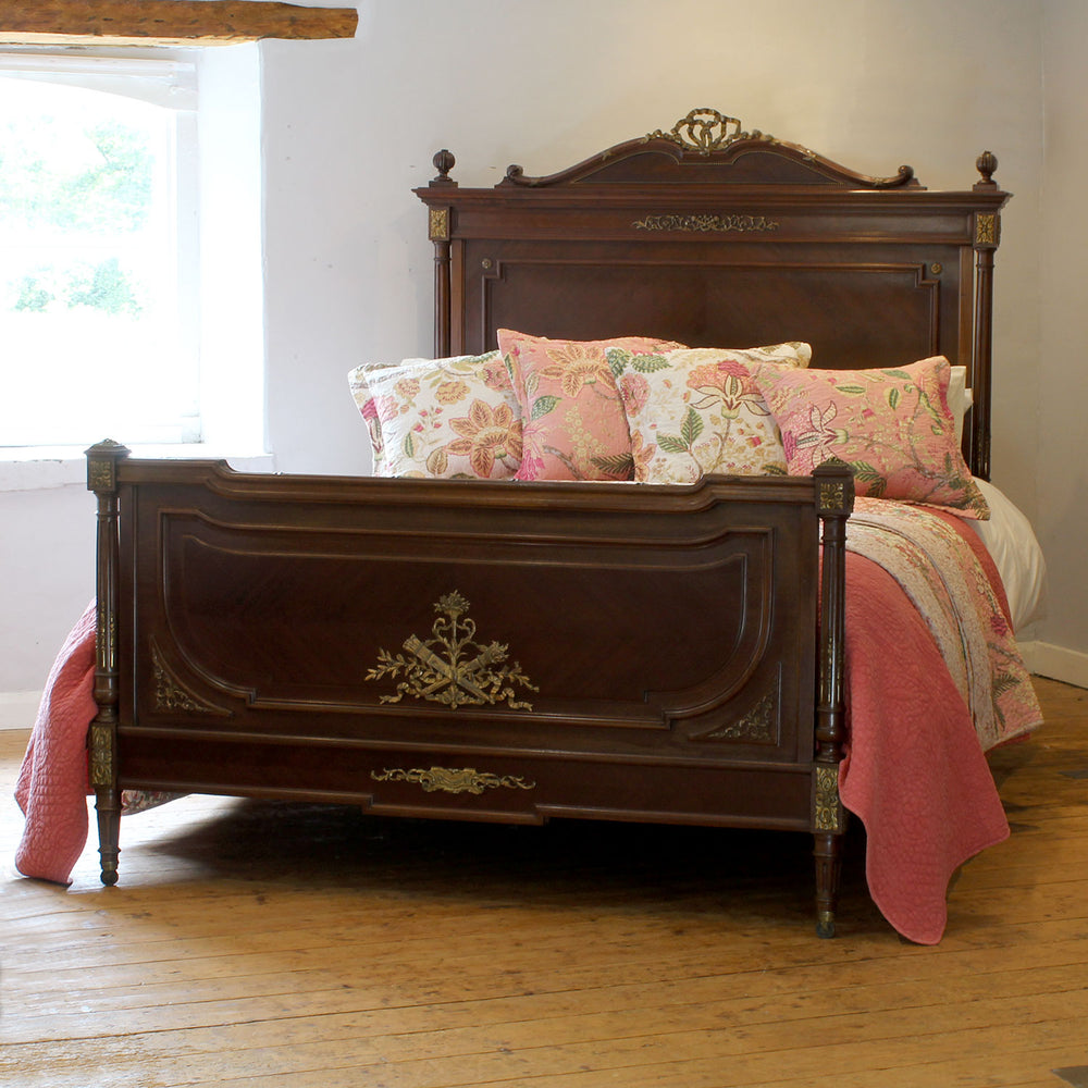 Mahogany Antique Bed with Ormolu Decoration
