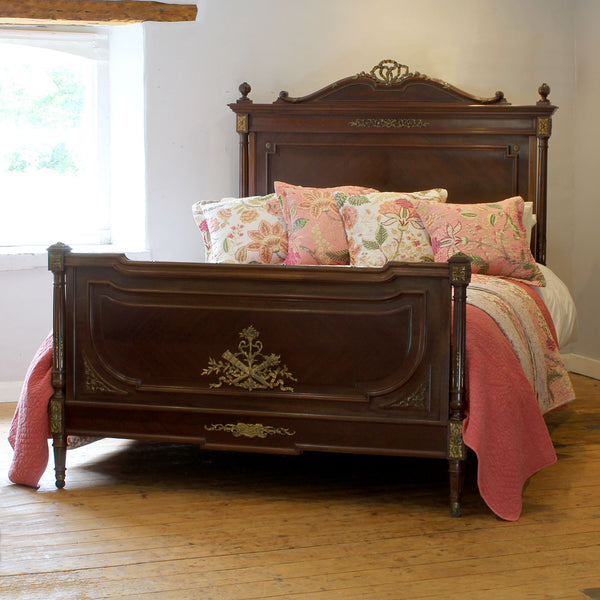 Mahogany Antique Bed with Ormolu Decoration