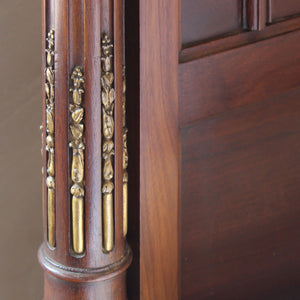 Mahogany Antique Bed with Ormolu Decoration - Close Up Photo