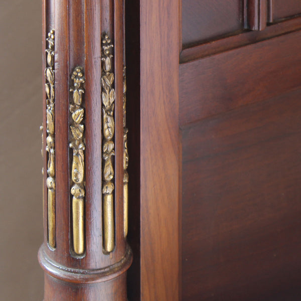 Mahogany Antique Bed with Ormolu Decoration - Close Up Photo