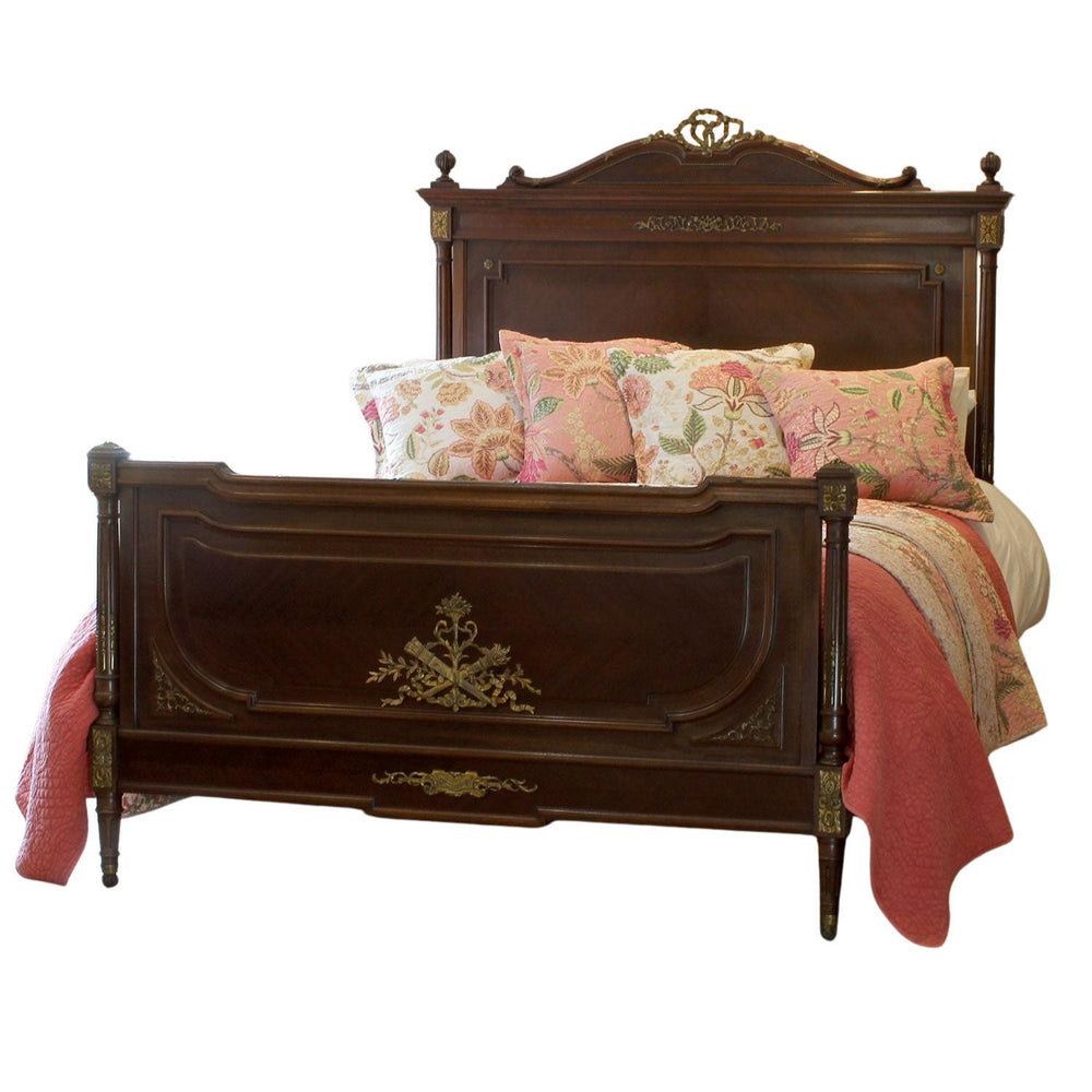 Mahogany Antique Bed with Ormolu Decoration