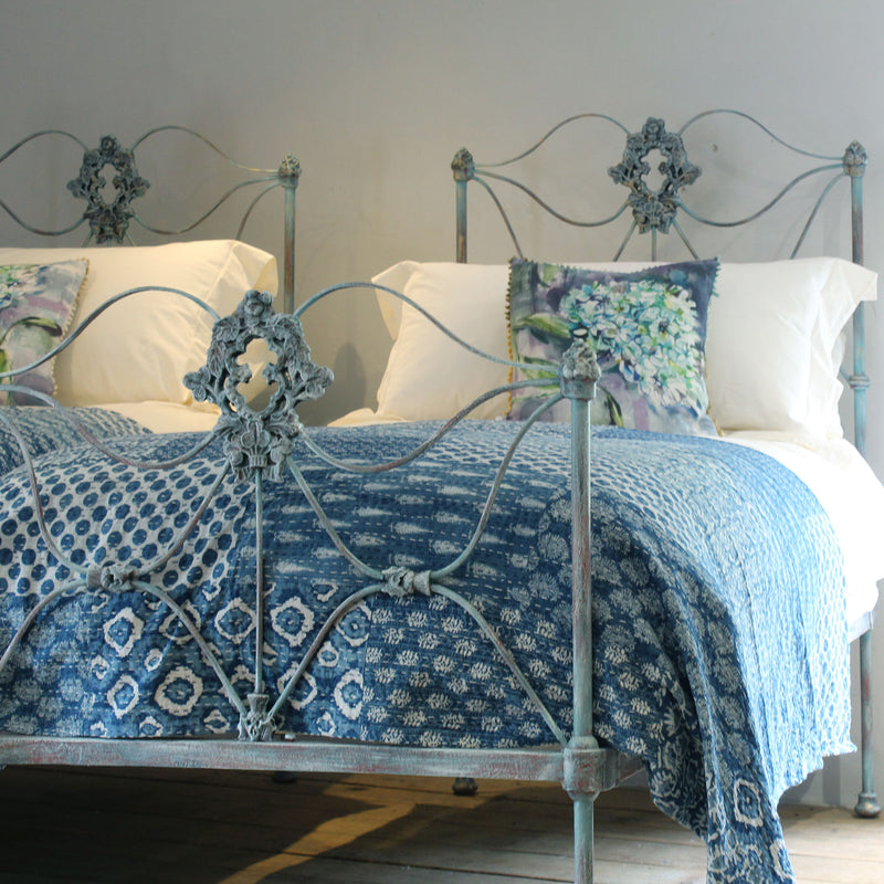 Matching Pair of Cast Iron Beds, MP59
