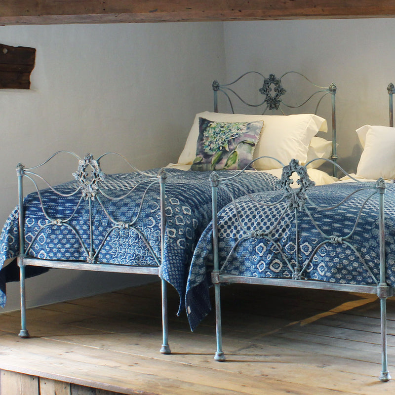 Matching Pair of Cast Iron Beds, MP59