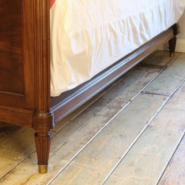 Wide Mahogany Antique Bed