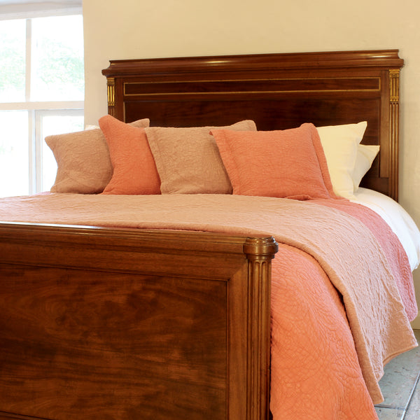 Wide Mahogany Antique Bed