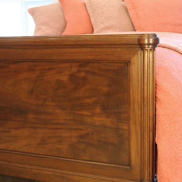 Wide Mahogany Antique Bed