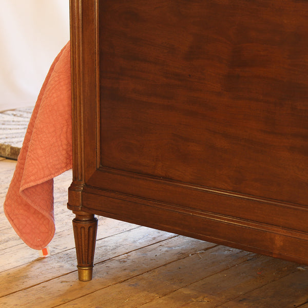 Wide Mahogany Antique Bed