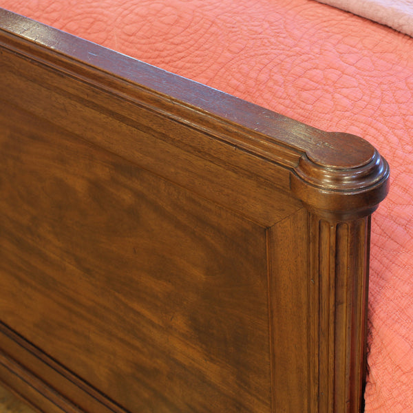 Wide Mahogany Antique Bed
