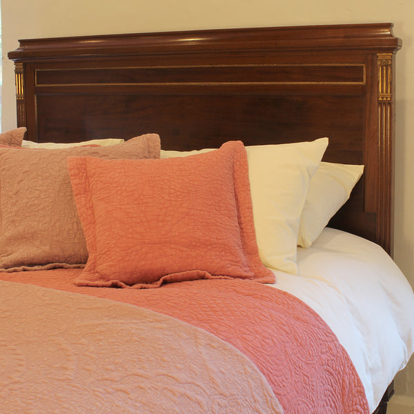 Wide Mahogany Antique Bed