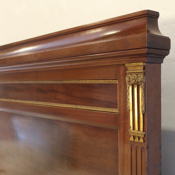 Wide Mahogany Antique Bed