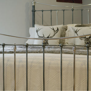 King Bed in Charcoal & Nickel MK241