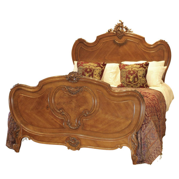 King Size Antique Walnut Bed WK175- SOLD